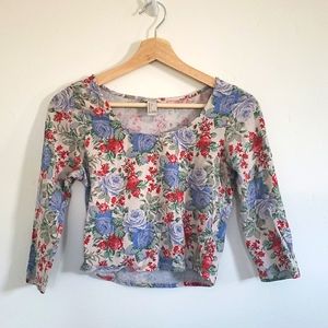 F21 Floral Crop Top